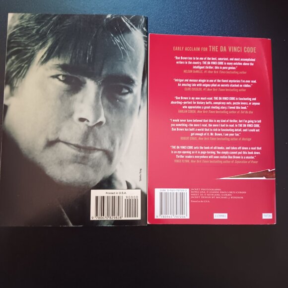 TWO PAPERBACK NOVELS: THE DARK HALF and THE DA VINCI CODE - Picture 6 of 7